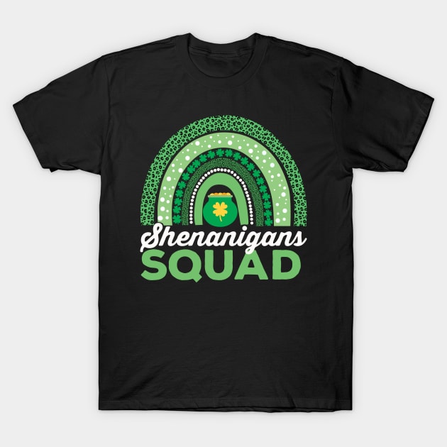 Shenanigans Squad St Patrick's Day Rainbow Team T-Shirt by DetourShirts